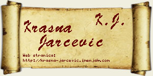 Krasna Jarčević vizit kartica